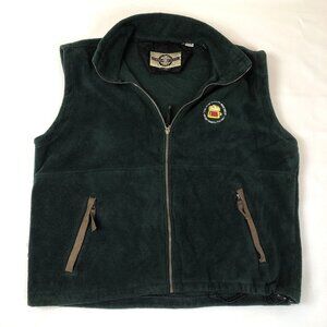 Portsmouth Brewery NH Embroidered Fleece Zip Vest Men's Size Large Brew Pub Beer